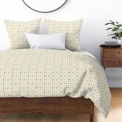 Bold Minimalist Daisy in Grey and Mustard Yellow