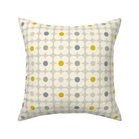 Bold Minimalist Daisy in Grey and Mustard Yellow