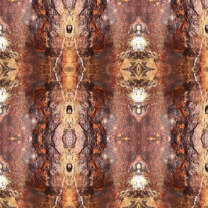 Boho ethnic mirrored kaleidoscope of earthy hues, light, large