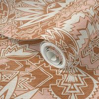 tribal protea snakes aztec ikat mud cloth - GINGER PINK