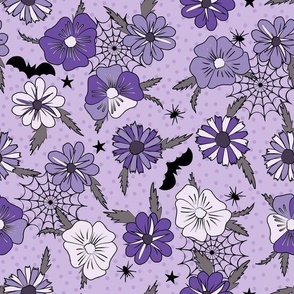 SPOOKY FALL FLORAL-LILAC