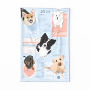 Calendar Dogs Tea Towel 2024