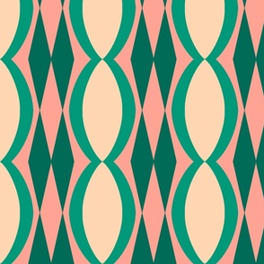 Bold Minimalism - Desert Cactus Geometric in pink and green