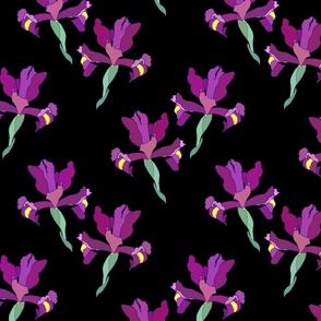 Iris Flutter! (Violet/Plum) - black, medium 