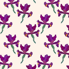 Iris Flutter! (Violet/Plum) - cream beige, medium 