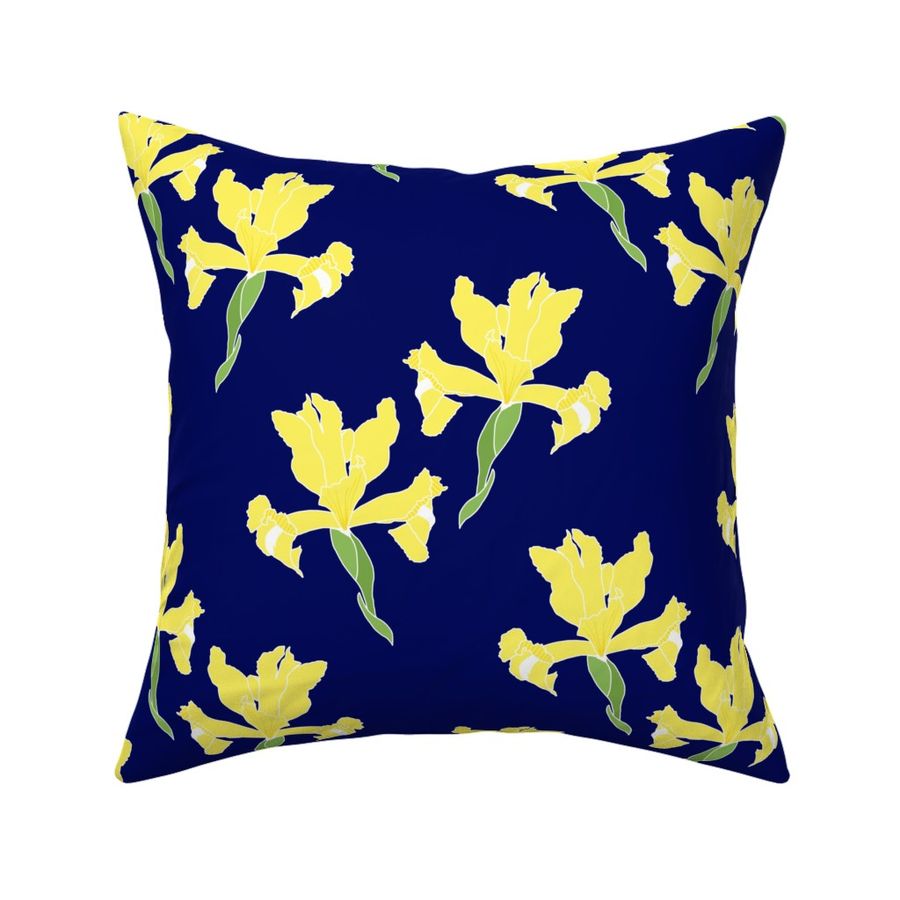 Iris Flutter! (Yellow) - midnight blue, medium 