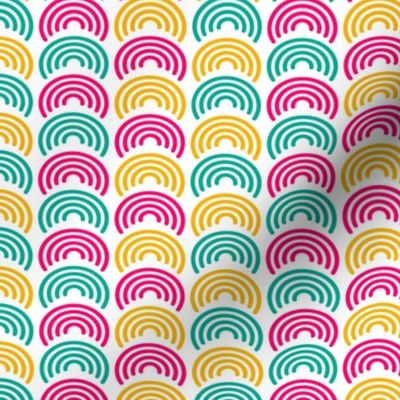 Bright Colorful Repeating Arch Pattern
