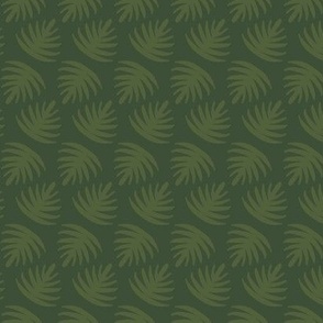 Palm Fronds in Dark Green