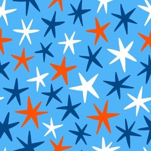 Red, white, blue stars