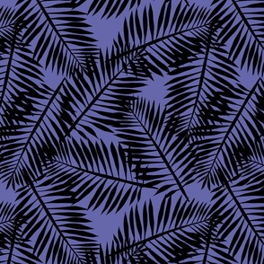palm leaf black on purple