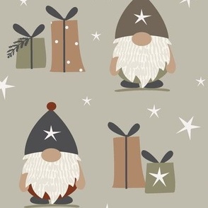 ( Large ) Christmas Gnome, woodland, presents