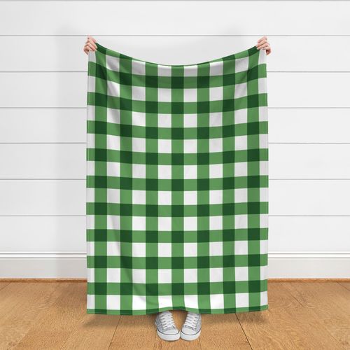 Green Buffalo Plaid | Traditional Large Green Square Checks