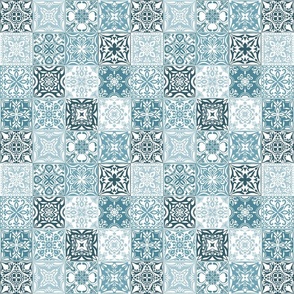 Bold tiles - blue - medium small