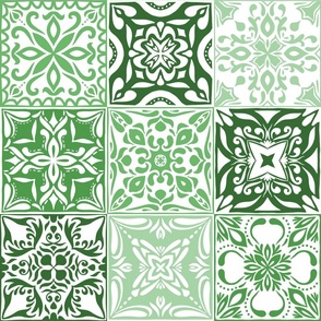 Bold tiles - green - large scale