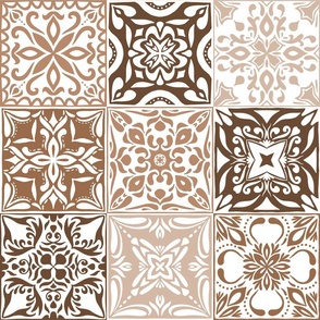 Bold tiles - brown - large scale