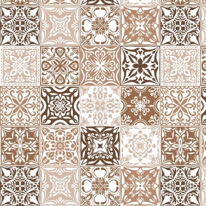 Bold tiles - brown - medium