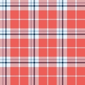 Optimistic plaid tartan 23, watermelon, small