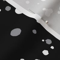 Splatter Dots - Black White & Gray