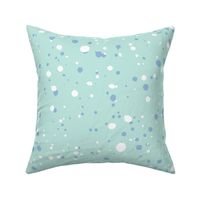 Splatter Dots - Mint Blue, Periwinkle & White