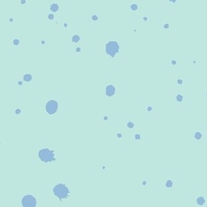 Splatter Dots - Mint Blue & Periwinkle