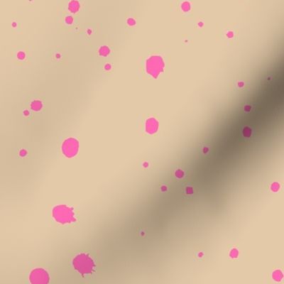 Splatter Dots - Nude & Hot Pink