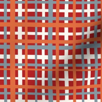 Dachshing Abstract Tartan Plaid Small Scale