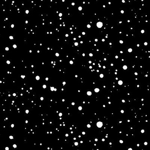 Splatter Dots - Black & White - Small Scale
