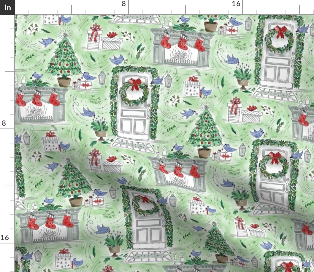 Whirlwind Of Christmas Decor Toile (medium)