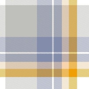 Optimistic plaid tartan 14, marigold, large