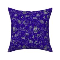 Sage Pattern Dots on Purple Blue