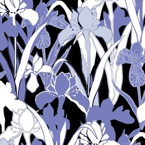 Blooming Iris-periwinkle