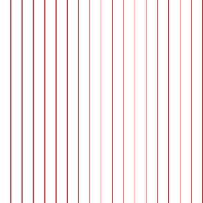 Red Pinstripe on White