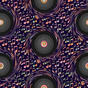 Groovy Tunes Vinyl Record Swirls