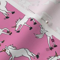 Unicorns Roller Skating, Pink by Brittanylane