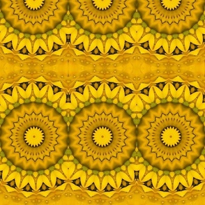 mandala row - yellow petal