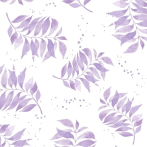 Textured Watercolor Palm Leaf toss lilac