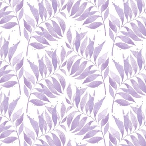 Textured Watercolor Palm Leaf lilac