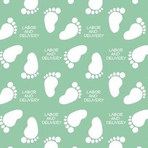 Labor and Delivery Baby Feet Green