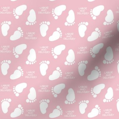 Labor and Delivery Baby Feet Pink