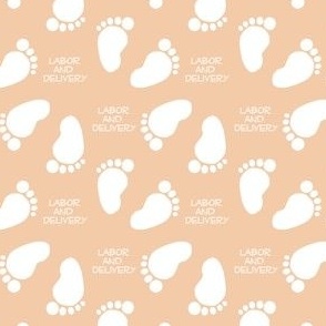 Labor and Delivery Baby Feet Peach 