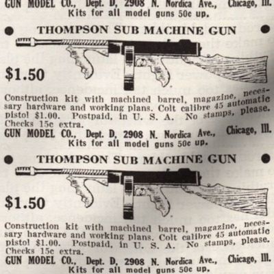 March 1936 Build Your Own Thompson Sub Machine Gun ad