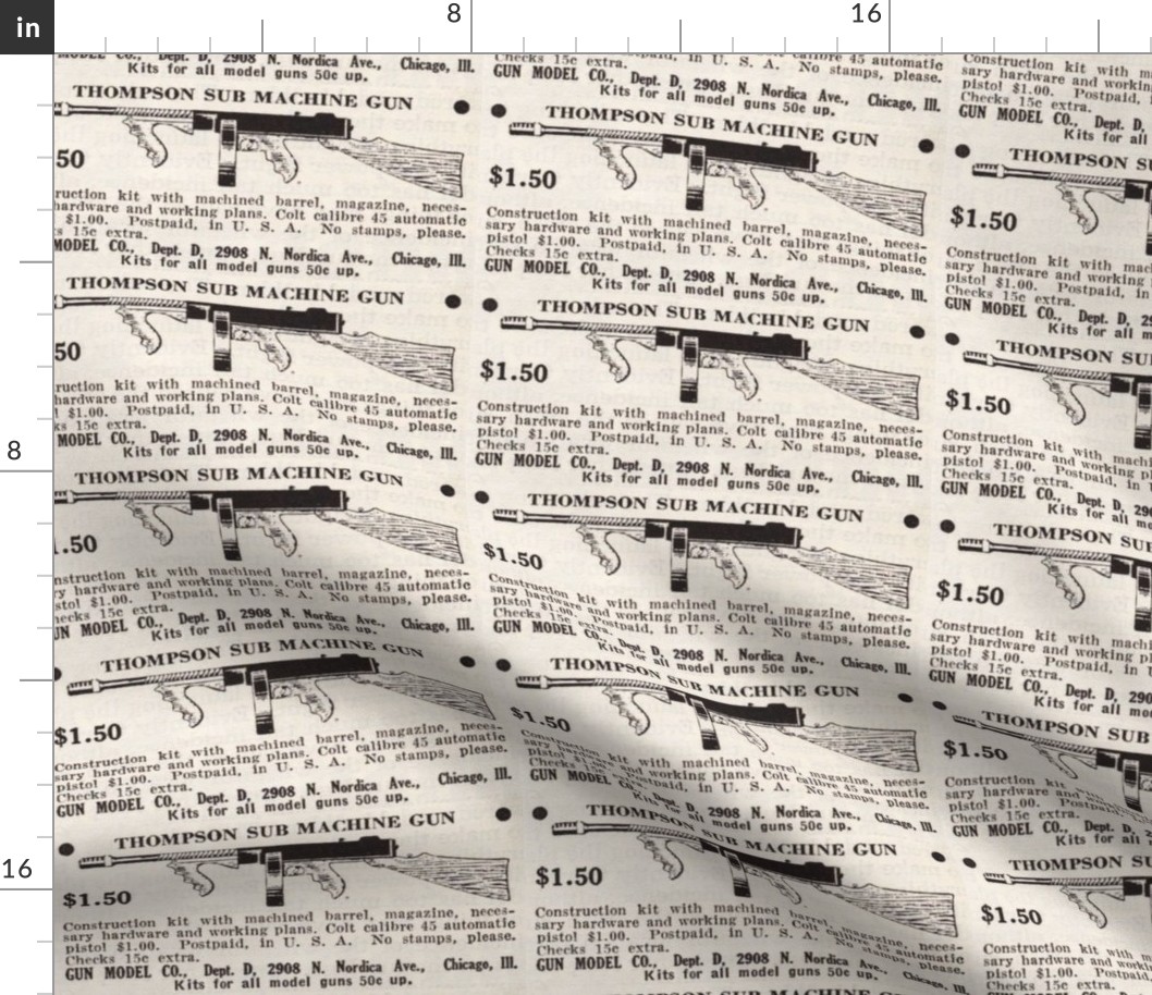 March 1936 Build Your Own Thompson Sub Machine Gun ad