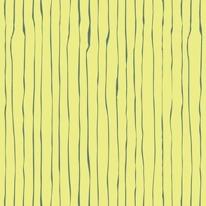 Watercolor vertical painted lime lines on yellow background