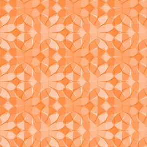 Orange Kaleidoscope Flower Light Mix Whimsical Funky Fun Retro Tie Dye Floral Pattern in Bright Colors Carrot Orange E57323 Bold Modern Geometric Abstract