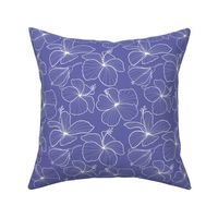 Hibiscus Line art - Very Peri Purple - small