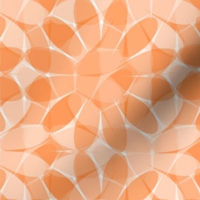 Orange Kaleidoscope Flower White Mix Whimsical Funky Fun Retro Tie Dye Floral Pattern in Bright Colors Carrot Orange E57323 Bold Modern Geometric Abstract