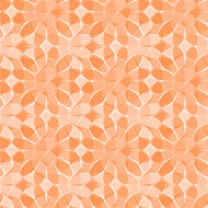 Orange Kaleidoscope Flower White Mix Whimsical Funky Fun Retro Tie Dye Floral Pattern in Bright Colors Carrot Orange E57323 Bold Modern Geometric Abstract