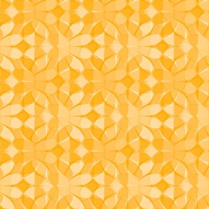 Orange Kaleidoscope Flower Light Mix Whimsical Funky Fun Retro Tie Dye Floral Pattern in Bright Colors Marigold Orange Yellow Gold EF9F04 Bold Modern Geometric Abstract