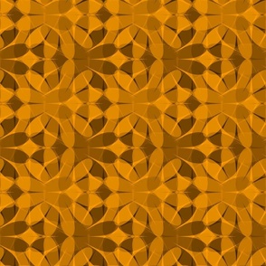 Orange Kaleidoscope Flower Dark Mix Whimsical Funky Fun Retro Tie Dye Floral Pattern in Bright Colors Marigold Orange Yellow Gold EF9F04 Bold Modern Geometric Abstract