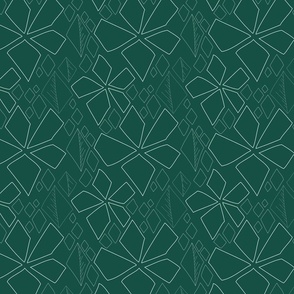 flowers and leafs in minimalistic design